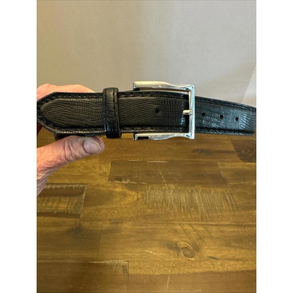 Genuine Leather Black Snakeskin Size XL Belt 48” Long